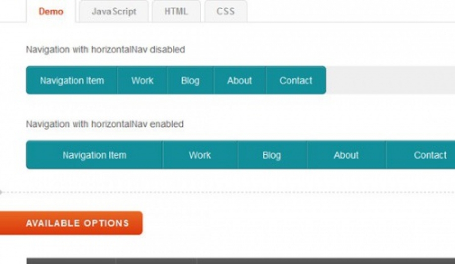 Подборка горизонтальных меню на jQuery